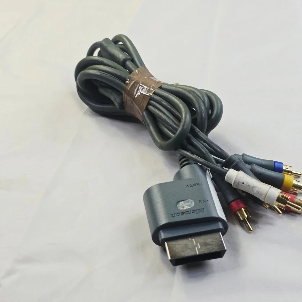 Microsoft Xbox 360 Component HD AV Cable Gray X810972-002 Gold Plated RCA